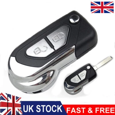 QNGENET For Citroen DS3 2009 - 2017 2 Button Remote Flip Blade Key Fob Case UK