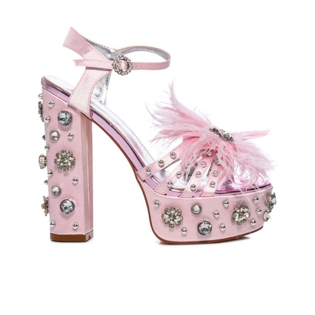 New! AZALEA WANG Kiki Embellished Chunky Platform Sandal New! AZALEA WANG Kiki Embellished Chunky Platform Sandal