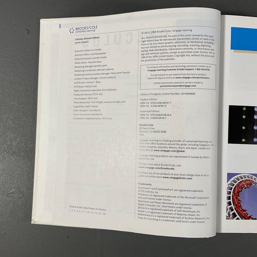 Calculus By James Stewart 7th Edition Hardcover Book Brooks/Cole 2012 U.S.A. - Picture 3 of 24