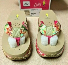 GORGEOUS VOLATILE KIDS MULTICOLOR GIRLS FLIP FLOPS SANDALS SHOES SIZE 12 NIB