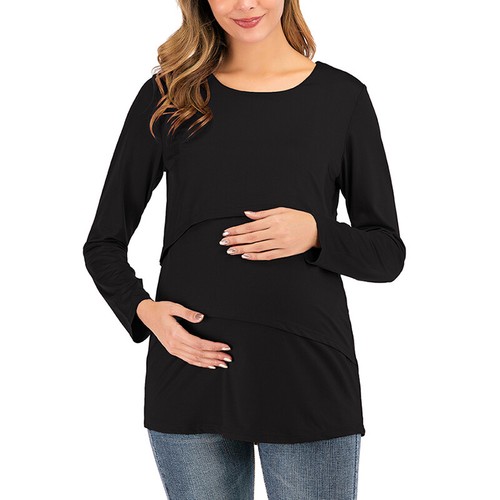 Women Lace Up Tie Dye Long Sleeve Tops Blouse Casual Loose Tee Shirts Plus Size - Foto 12 di 26