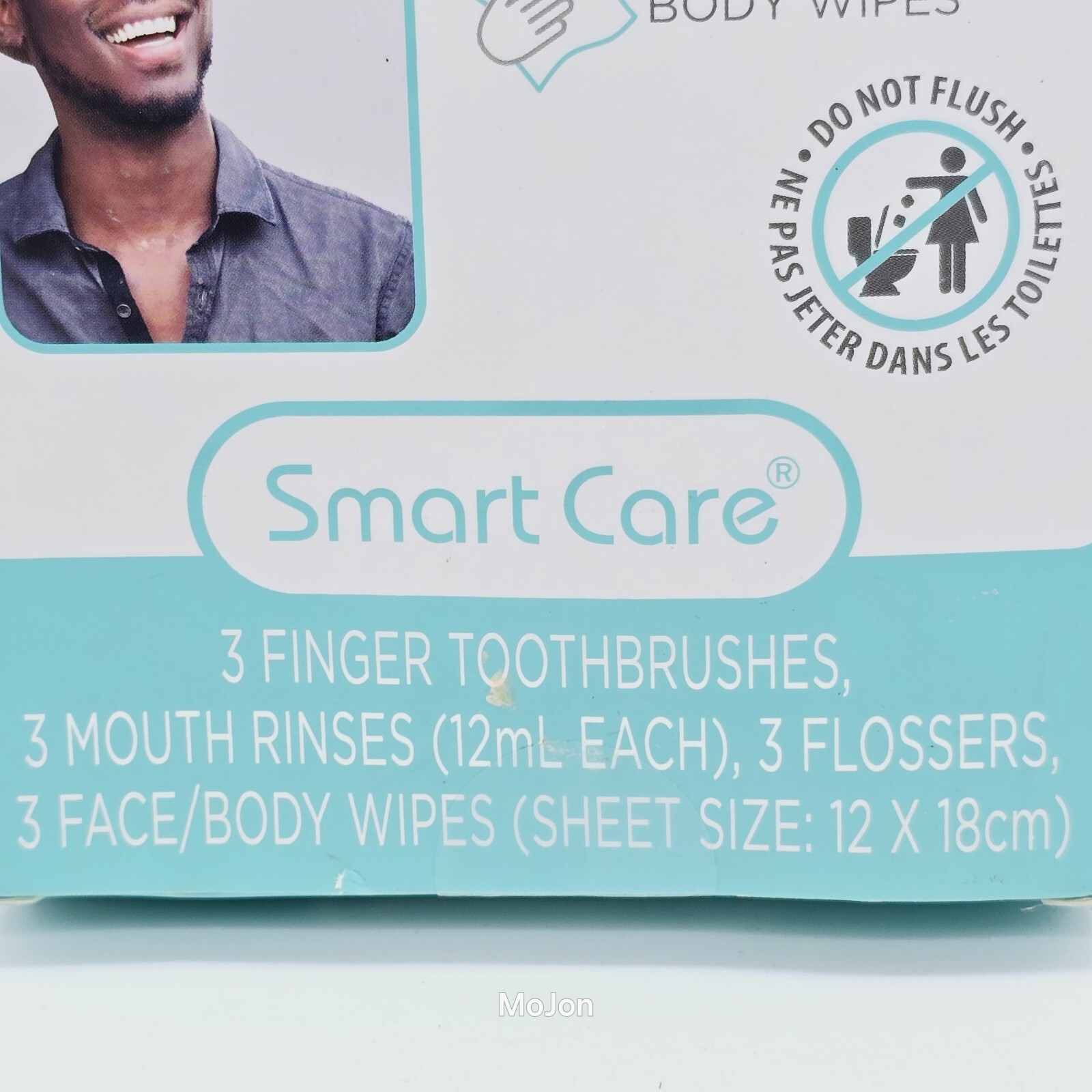 Smart Care Personal Refresh 12 Pc Kit Finger Toothbrush Mouthwash Face Wipe 1/26