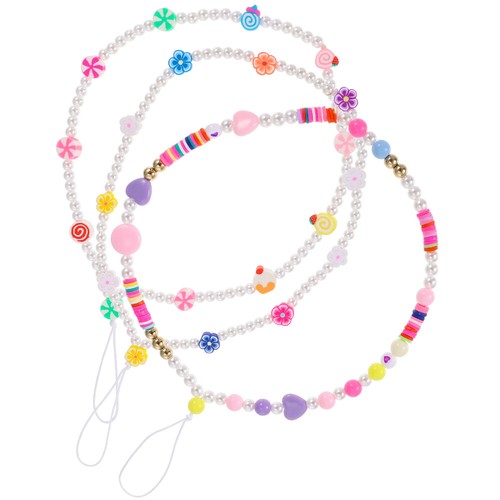 3 Pcs Hanging Lanyard Beaded Phone Wrist Strap Phone Decoration - 第 3/12 張圖片
