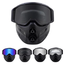 Motocross Goggles with Modular Face Mask Motorcycle Glasses for Dirt Bike ATV MX