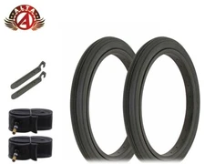 ALTALINE Bicycle TIRE 16" x 1-3/4" Black/Wall (2) TIRES, TUBES,& LEVER Slick S7