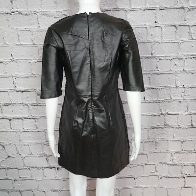 Leatherette Dress Asos Faux Leather Dress Ammara Women's Grayish Brown  Metallic Silver Silk Shift Cocktail Dress