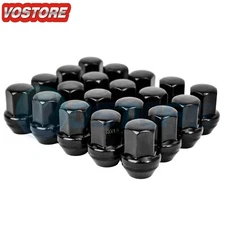(20) 14x1.5 Black Factory Style Lug Nuts for Dodge Challenger Charger Hellcat