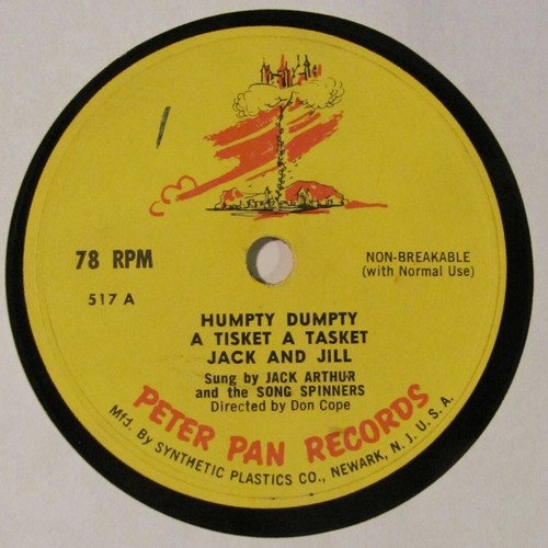 (7" 78RPM w/ Pic Sleeve) "Humpty Dumpty" - Peter Pan Children's Record (1959) - Picture 3 of 4