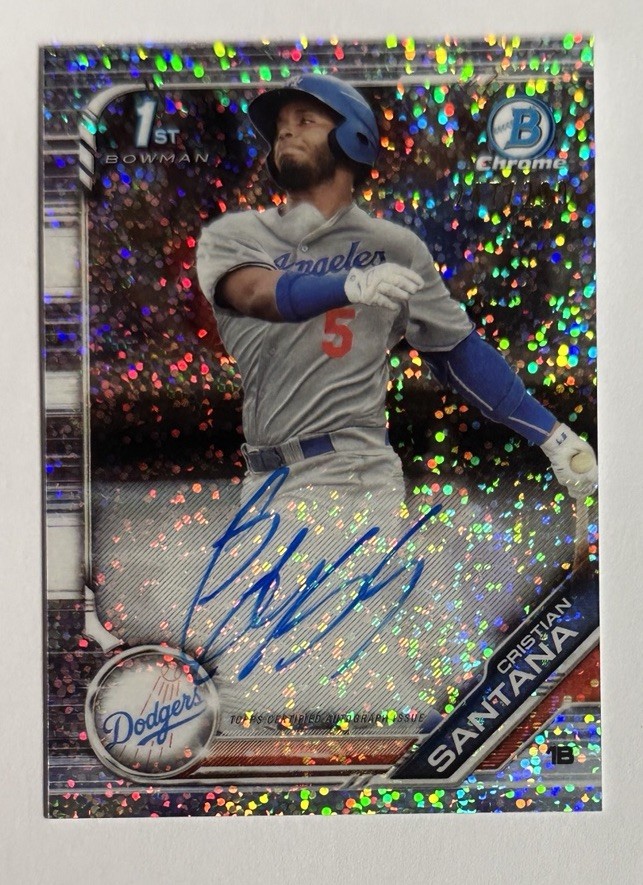 2019 Bowman Chrome Speckle Cristian Santana Auto 247/299