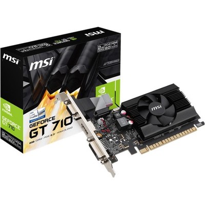 MSI NVIDIA GeForce GT 710 2GB DDR3 Video Card VGA/DVI/HDMI Low Profile G7102D3P