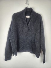 Xirena Keyes Alpaca Wool Blend Sweater - Black Melange - Size S  