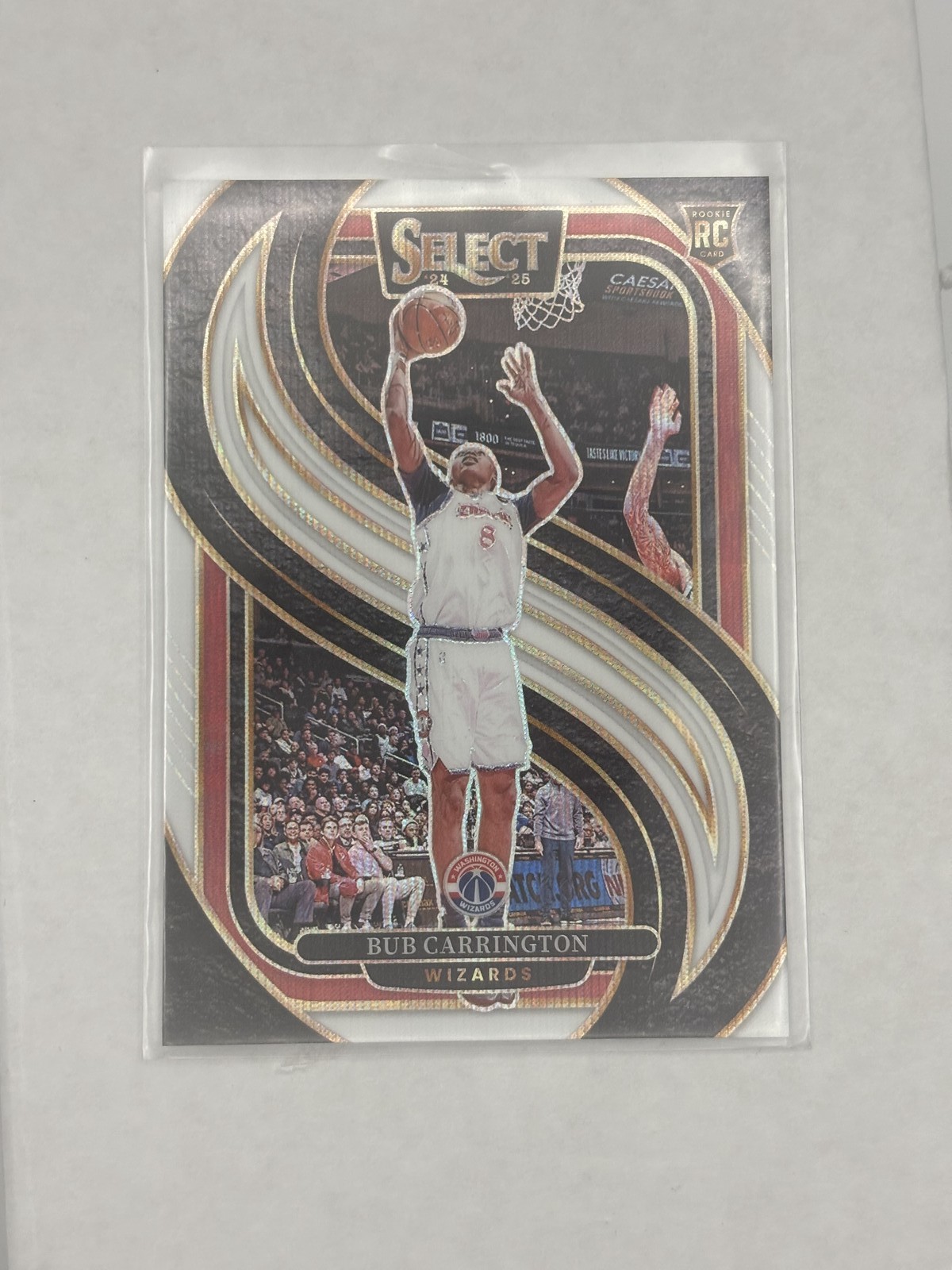 2024-25 Panini Select Bub Carrington RC /99 Premier White Wave