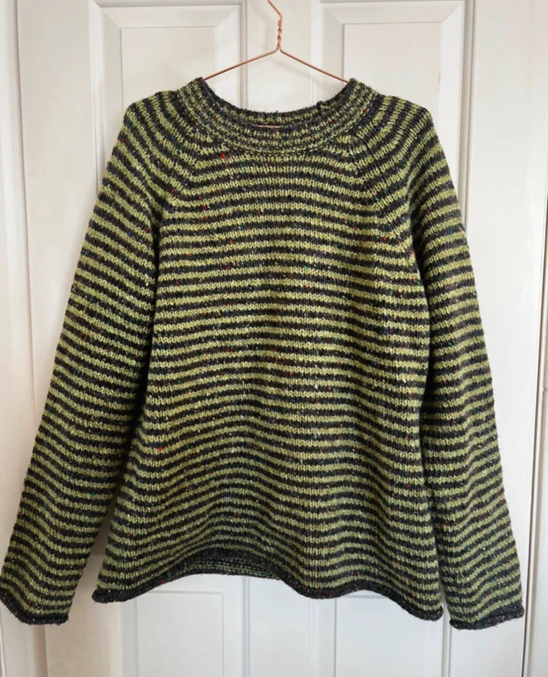 TOAST Men’s Striped Donegal Knitted Jumper-M-Worn Twice - Image 4 of 4