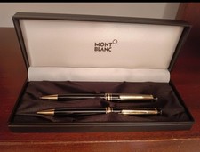 Montblanc meisterstuck, gold Ballpoint pen and pencil. Have an inscription