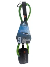 Komunity Longboard Surfboard Ankle leash 9ft 7mm Lime/Black New Kelly Slater