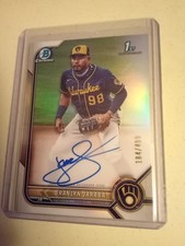 2022 Bowman Chrome Branlyn Jaraba #184/499 AUTOGRAPH REFRACTOR #CPA-BJ