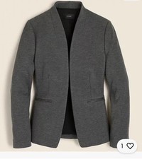 J. Crew Women Blazer 365 Sz 6 Gray Stretch Twill Work Career Casual H2743 GUC