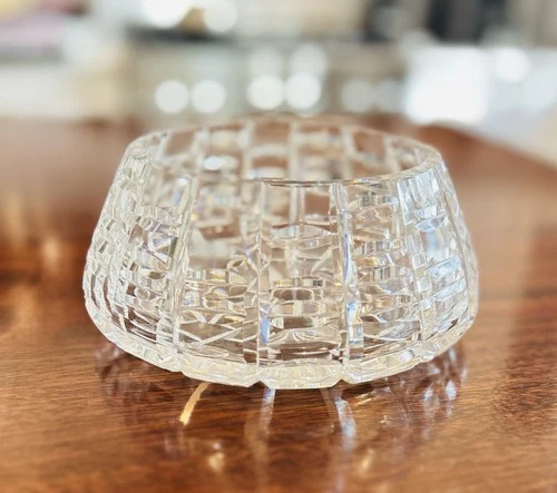 Waterford Crystal Bowl Tralee Wide Base Signed 6.5” Vintage Perfect