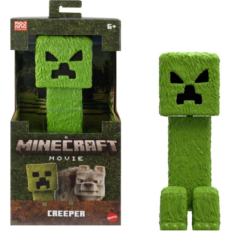 Mattel Minecraft Creeper Large-Scale Action Figure, 12-inch Posable Creeper Toy