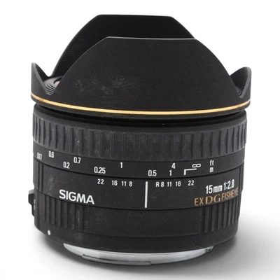 Objektiv Fisheye Sigma AF EX DG 1:2.8 15mm 15 mm 2.8 - Canon EF - Bild 1 von 4