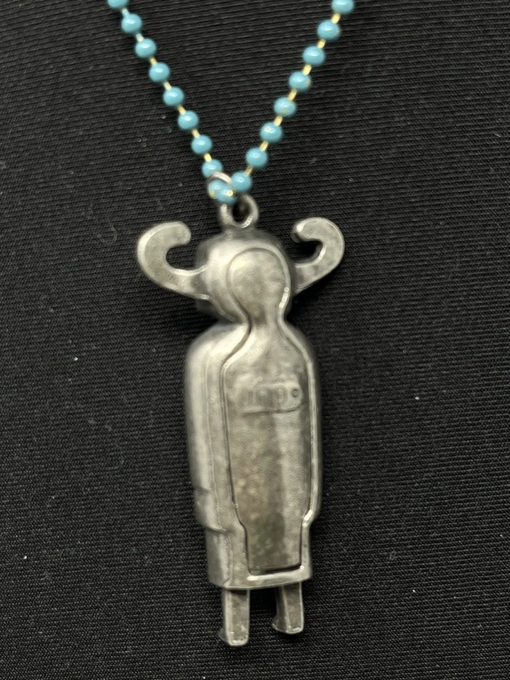 Vintage HOPI Pewter Kachina Necklace Pendant Marked JPD Jackson Park Design - Image 3 of 4