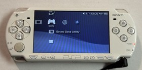 Sony Playstation Portable PSP-2001 White Console Darth Vader w/Game & Case