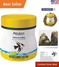 Tropical Fish Food Flakes .45 Ounces - Additive-Free, Allergen-Free Nutrition