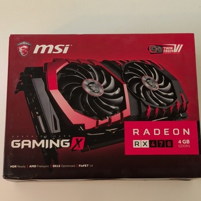 MSI AMD Radeon RX 470 GAMING X 4GB GDDR5 FreeSync VR LED HDMI DP DVI