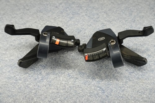 Shimano Deore LX Shifter Set SL-M570 3x9 Mega Drive Pair Vintage GC, Blue