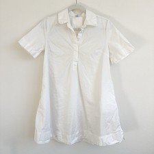 Old Navy Shirt Dress Womens XS White Pullover Classic 100% Cotton Minimalist