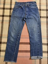 Levis 501 Big E True Vtg 60s Redline Denim Jeans "66" Model Cropped 29x31 0400