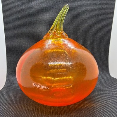 KOSTA BODA GLASS Orange Melon Pumpkin Canaloupe Frutteria Series