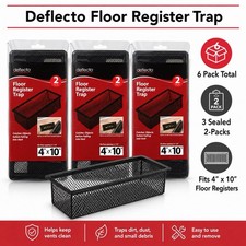 6 Pack 4x10 Floor Register Trap Cover Screen Air Vent Cover Mesh Filter for Home