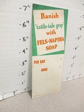 FELS-NAPTHA laundry soap detergent 1930s small grocery store display sign