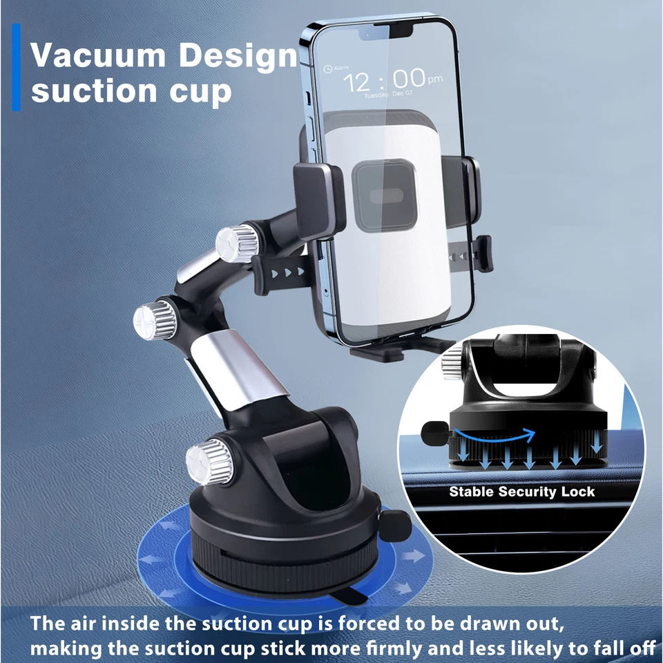 Universal Car Truck Mount Phone Stand Holder Dashboard/Windshield For Cell Phone - Image 2 of 4