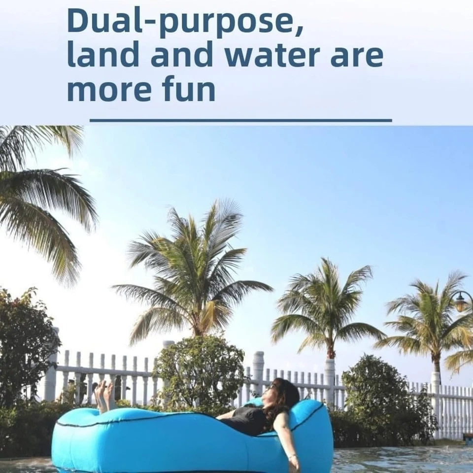 AeroLounge Go – Compact Pump-Free Inflatable Lounger, Portable, Waterproof - Image 3 of 4