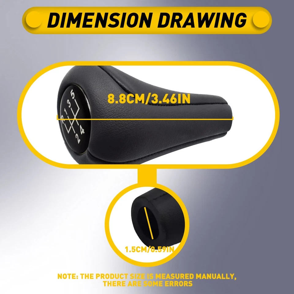 5 Speed Manual Gear Stick Shift Knob Shifter For BMW M5/M3/M6 E36 E46 E21 E30 - Imagem 3 de 4