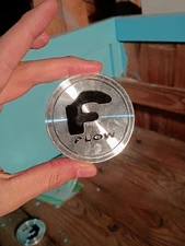 1) Forgiato Flow Center Cap Floating Spinning Spinner Silver Machined Hub Cover 