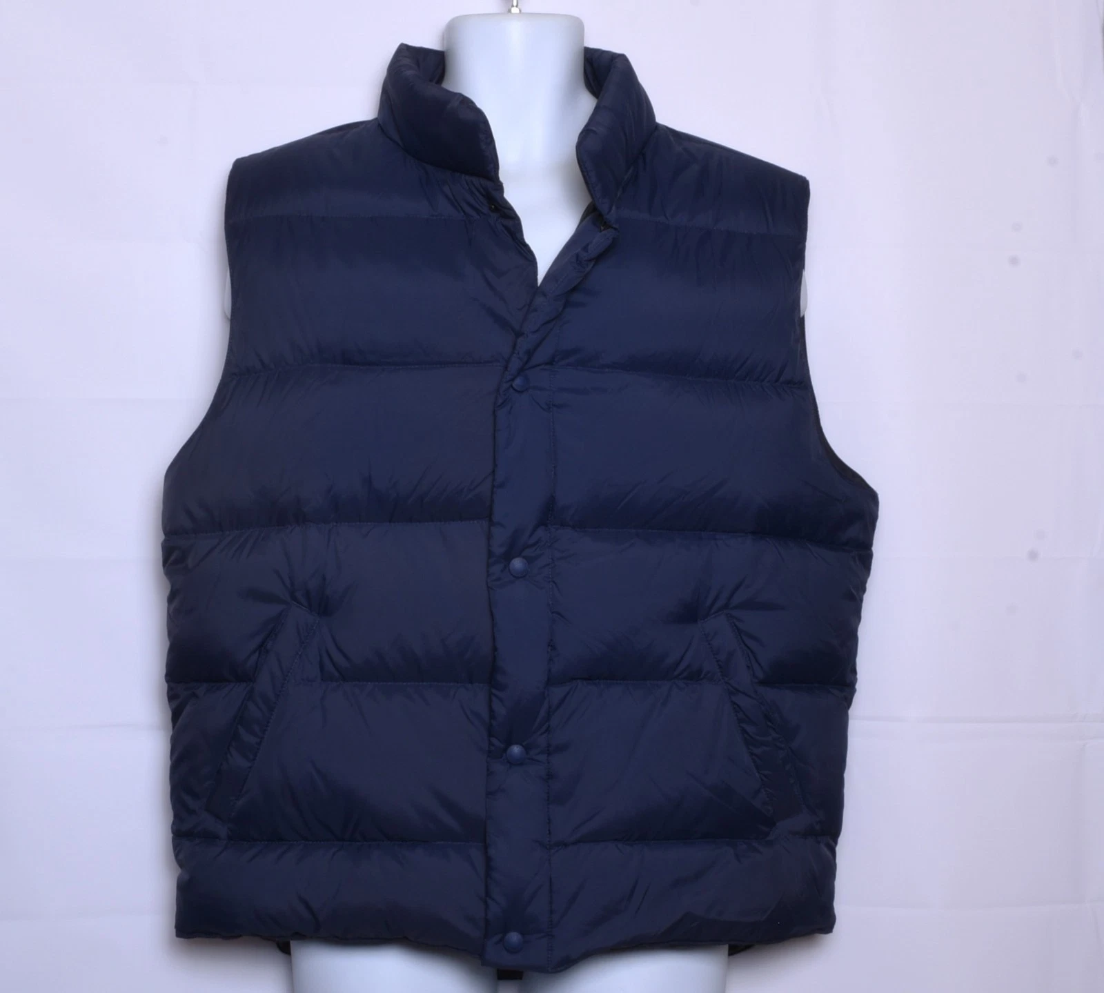 New Cabela's Premier Northern Goose Down Vest 650 Navy Blue Size M