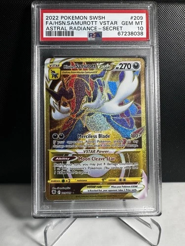 Pokemon! PSA 10 Hisuian Samurott VSTAR 209/189 - Secret Gold - Gem Mint