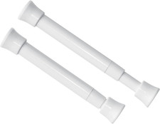 2 Pack Smallest Spring Tension Curtain Rod 5.25 to 7.5 Inch Adjustable, Mini Thi