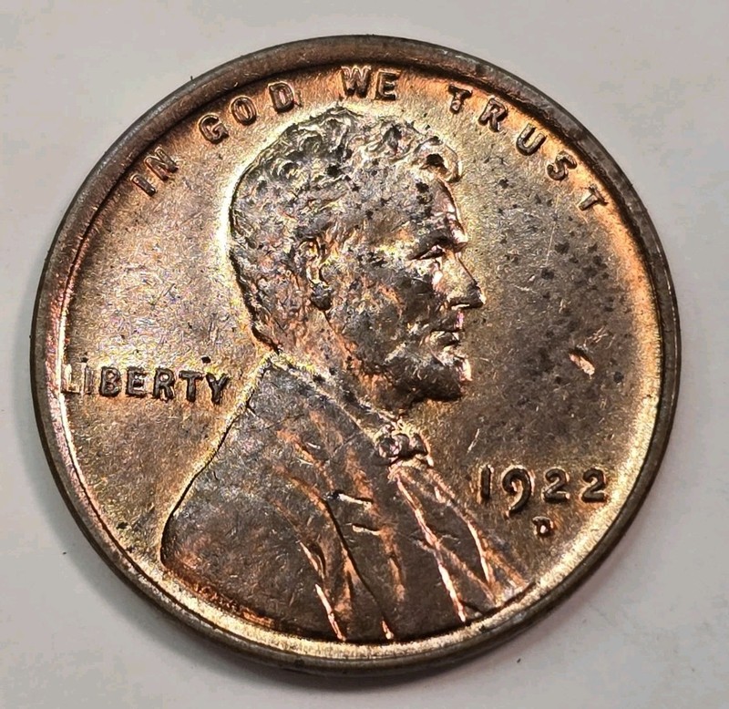1922-D Lincoln Wheat Cent AU Details
