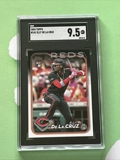 Elly De La Cruz 2024 Topps Series 1 #141 RC Rookie SGC 9.5 MT+ Cincinnati Reds
