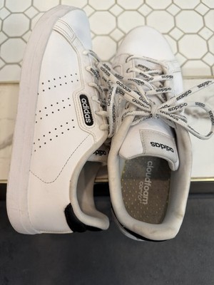 Adidas | Women s Courtpoint Base White Black Athletic Tennis Shoes Sneakers- 7.5