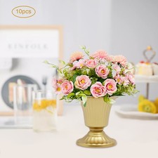 10Pcs Mini Metal Wedding Centerpieces Flower Vase Gold For Wedding Party New USA