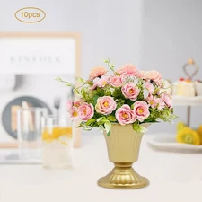 10Pcs Mini Metal Wedding Centerpieces Flower Vase Gold For Wedding Party New USA