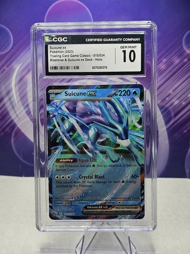 Pokémon Suicune ex Holo CGC 10 Classic 010/034 Blastoise & Suicune ex Deck