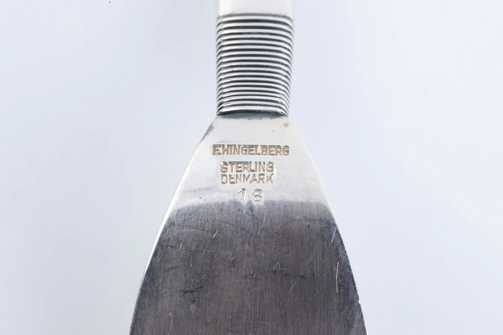 7" Hingelberg 925 Silver Thread Solid Cheese Serv… - image 3