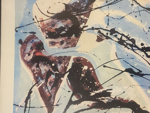 Jackson Pollock Vtg. Abstract art Print "Composition" 1960's Baltimore Museum - Picture 14 of 17