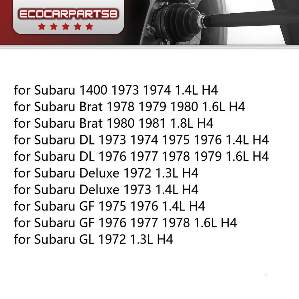 Eixos de eixo dianteiro direito CV Trakmotive para Subaru 1400 1973 1974 1.4L H4 - Imagem 2 de 4